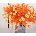thumbnail image 2 of Morttic 6 Pack Artificial Fall Flowers Fake Eucalyptus Plant UV Resistant No Fade Faux Plastic Shrubs Home Garden Porch Patio Autumn Decoration (Fall Daisy), 2 of 7