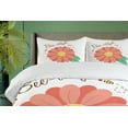thumbnail image 4 of Ambesonne Honey Bee Duvet Cover Sets, Bee-utiful Floral Scene, 2-King, Burnt Sienna Mustard, 4 of 7