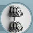thumbnail image 5 of Soporte para Barra de JabóN para Pared de Ducha, para Champú Sin Taladros de 2 Niveles, Estante para Colgar o Soporte Autodrenante de Acero Inoxidable A, 5 of 5