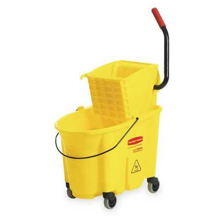 RUBBERMAID FG758088YEL Mop Bucket and Wringer, 35 qt.,