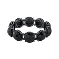 thumbnail image 2 of 1928 Jewelry Women's Black Stone Stretch Bracelet, 2 of 3