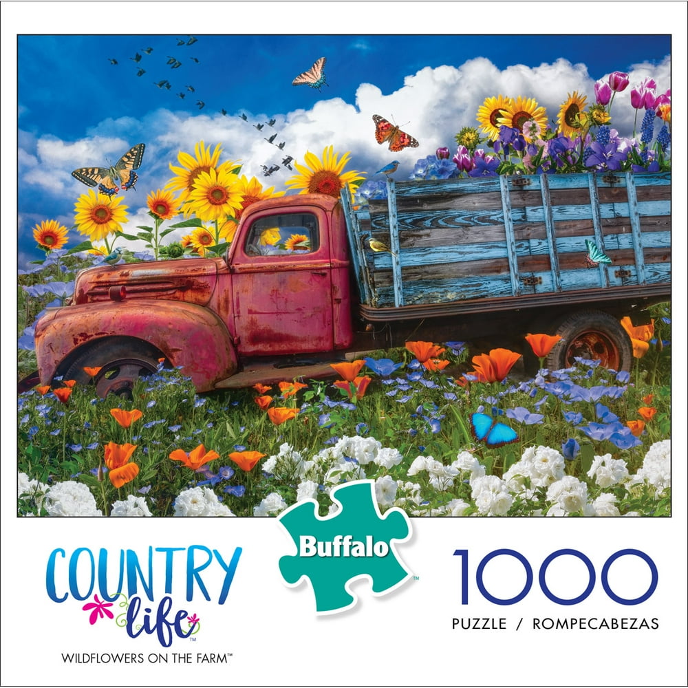 Buffalo Games Country Life Wildflowers on the Farm 1000 Piece