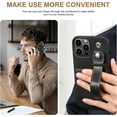 thumbnail image 6 of for iPhone 14 Pro Case, PU Leather Wallet Case Back with Elastic Card Slot Magnetic Clasp Kickstand Hand Strap Protective Cover for iPhone 14 Pro 6.1 inch 2022 (Black), 6 of 17