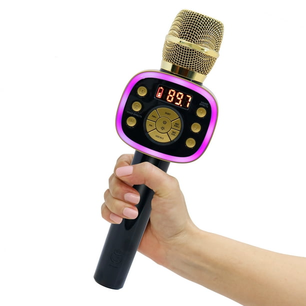 Accusation Bourgeon float The Singing Machine Carpool Karaoke Microphone 2.0, Gold - Walmart.com