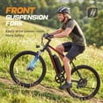 thumbnail image 6 of Vivi 26" Electric Bike, 500W Motor, 48V 7.8Ah Battery, 19.8MPH 7-Speed, Front Suspension, Dual Disc Brakes, 45 Miles Range, UL2849 Certified, 6 of 9