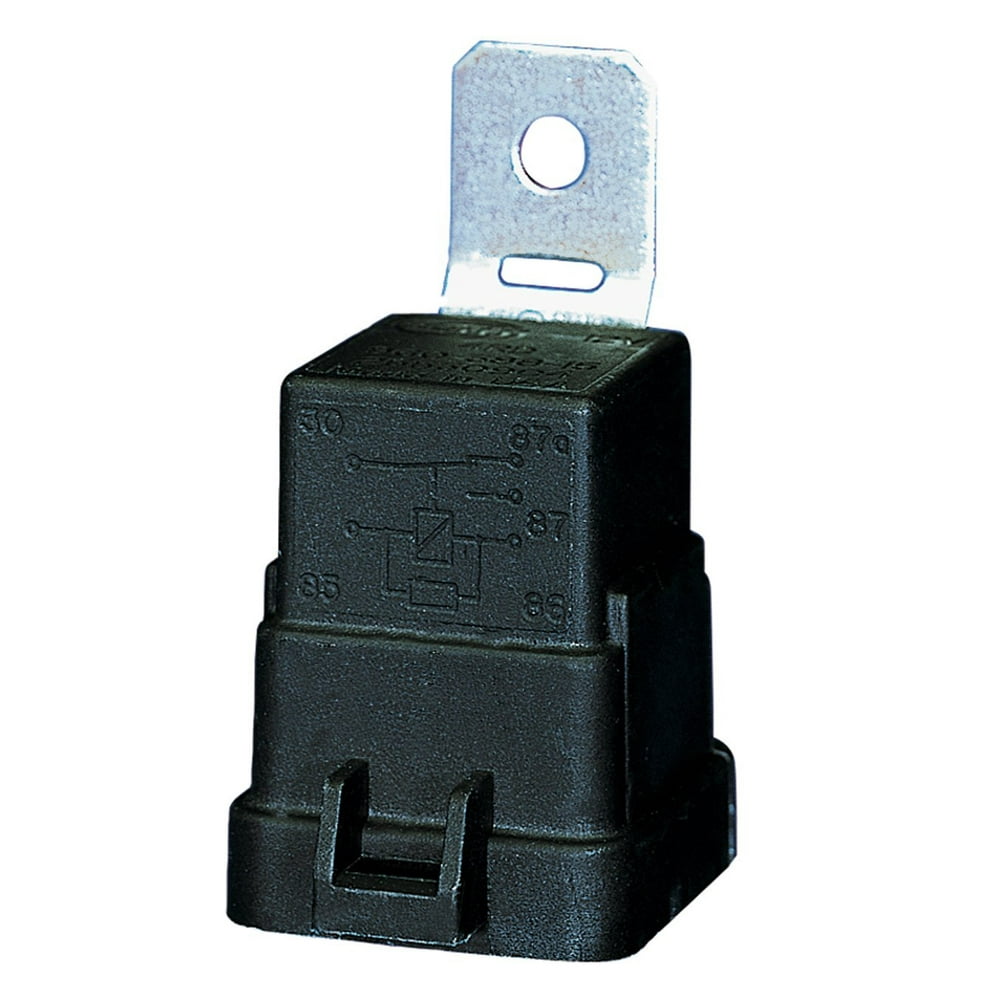 HELLA 007794301 Weatherproof 20/40 Amp SPDT Mini Relay with Bracket ...