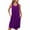 Purple, variant on Womens Nightgown Plaid Print Sleeveless Nightshirt Round Neck Chemise Soft Night Dress Sleepwear with Pockets