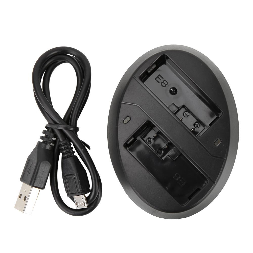 Mgaxyff Camera Double Battery Charger, Portable Camera Battery Charger