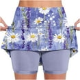 thumbnail image 2 of QATAINLAV Tennis Skirts for Women with Shorts High Waisted Athletic Golf Skorts 2025 Summer Fashion Floral Print Workout Pants Skirt Today Prime Sales Yellow L, 2 of 3
