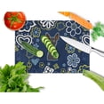 thumbnail image 2 of Carolines Treasures Blue Flowers Min Pin Glass Cutting Board Large 12H x 16W multicolor, 2 of 2