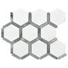 MTO0680 Classic 3X3 Hexagon White Gray Dolomite Bardiglio Honed Marble Mosaic Tile