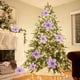 thumbnail image 5 of Injueey Paño árbol de Navidad decorativo flor falsa moda brillante hogar jardín fiesta Artificial Festival flores Decoración Kits de decoración para fiestas Púrpura, 5 of 6