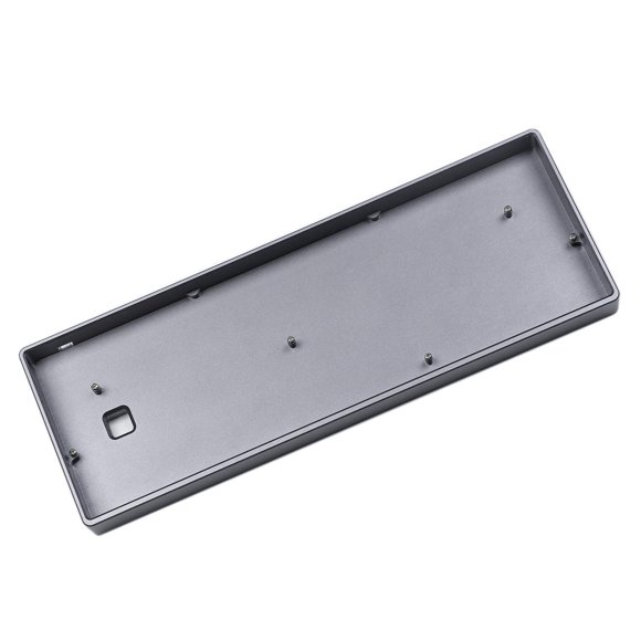 gH60 A60 Heavy Anodized Aluminum cNc case Base Plate for 60% Mechanical gaming Keyboard compatible Poker2 Pok3r Faceu 60 Etc (gray)
