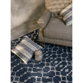 thumbnail image 2 of Furnish My Place Outdoor Collection Geometric Area Rug - 7 ft. 10 in. x 10 ft. Navy, Bohemian Rug for Living Room, Garden, Patio, Water Proof Carpet, 2 of 8
