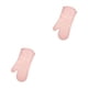 thumbnail image 4 of Inteprter Manoplas de silicona para horno, guantes de cocina, resistentes a altas temperaturas, lavables en microondas, antideslizantes, para el Rosa 2piezas, 4 of 6