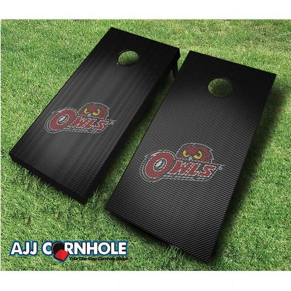 AJJCornhole 110-TempleSlanted Temple Owls Slanted Theme Cornhole Set with Bags - 8 x 24 x 48 in.
