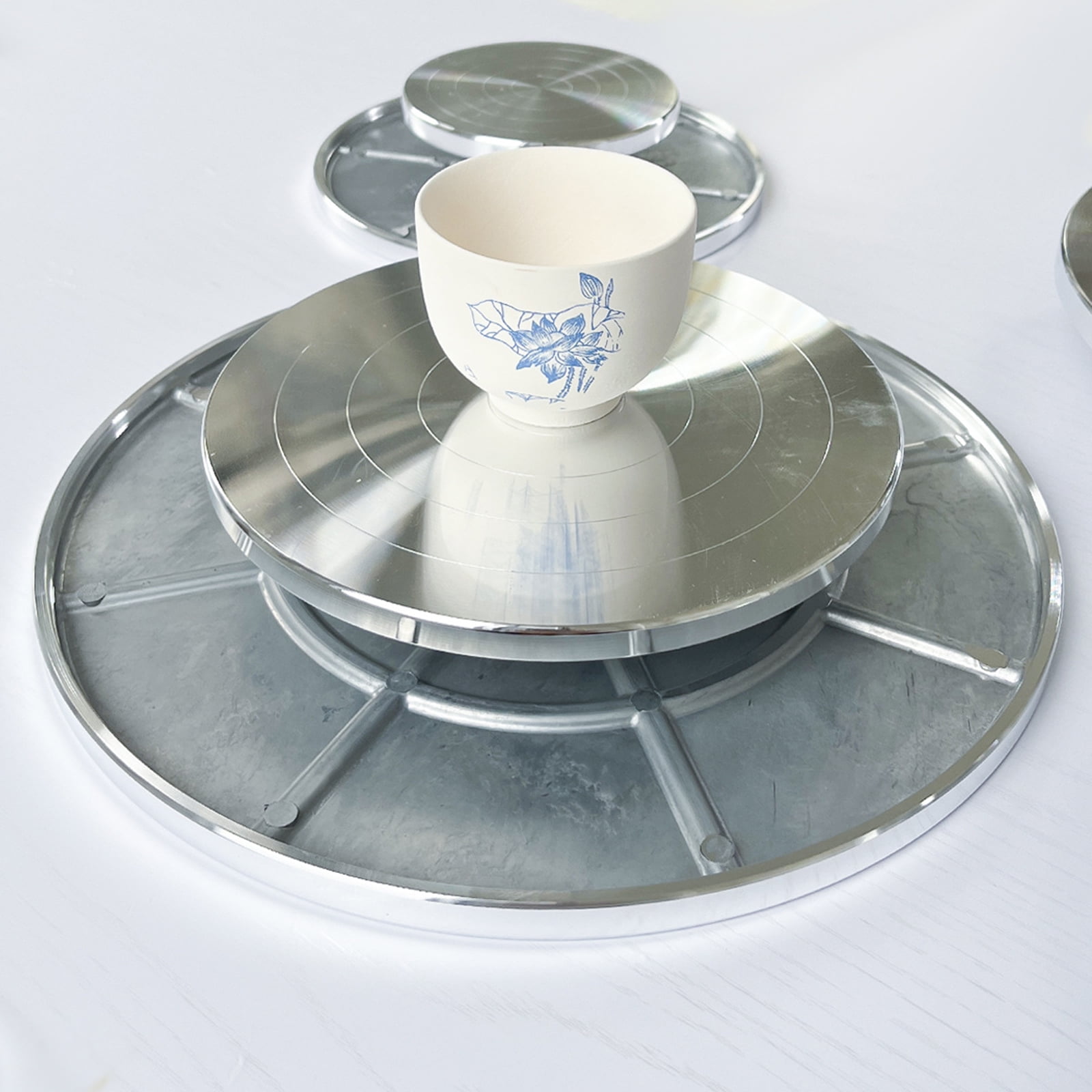 6/8/10/12in Double-Sided Pottery Turnable Wheel Turntable Sculpting Wheel Rotated Turntable Sculpting Pottery Wheel
