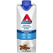 Atkins Protein Shake, Low Glycemic, High Protein, Creamy Cinnamon Swirl, 4 Count
