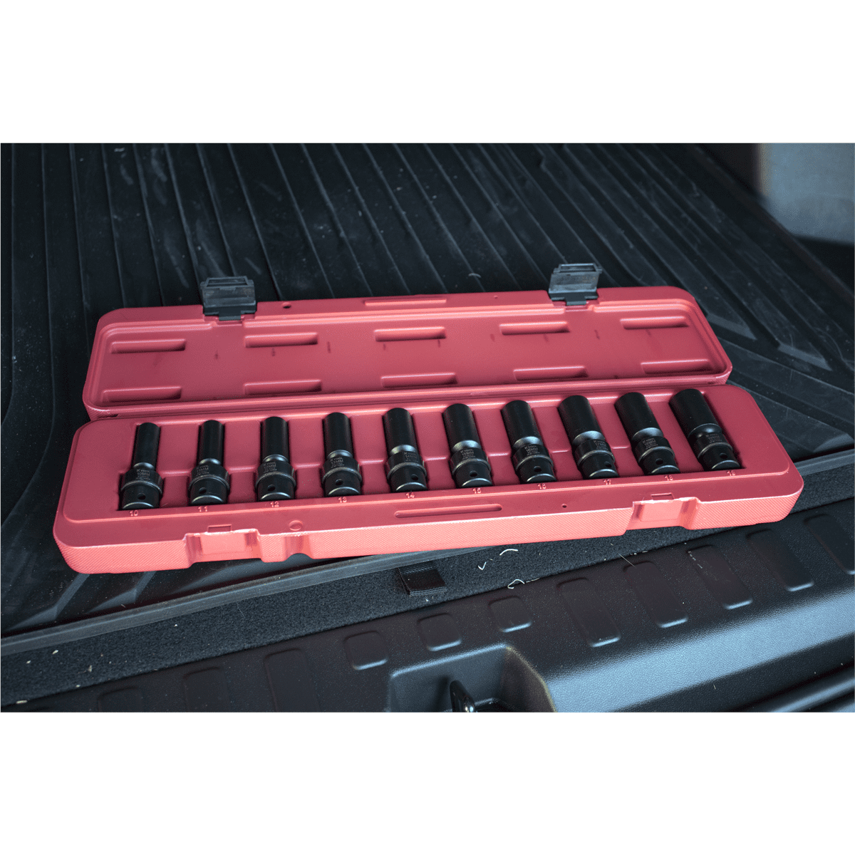 K-Tool 37400 10 Piece 3/8" Drive Metric Impact Flex Deep Socket Set