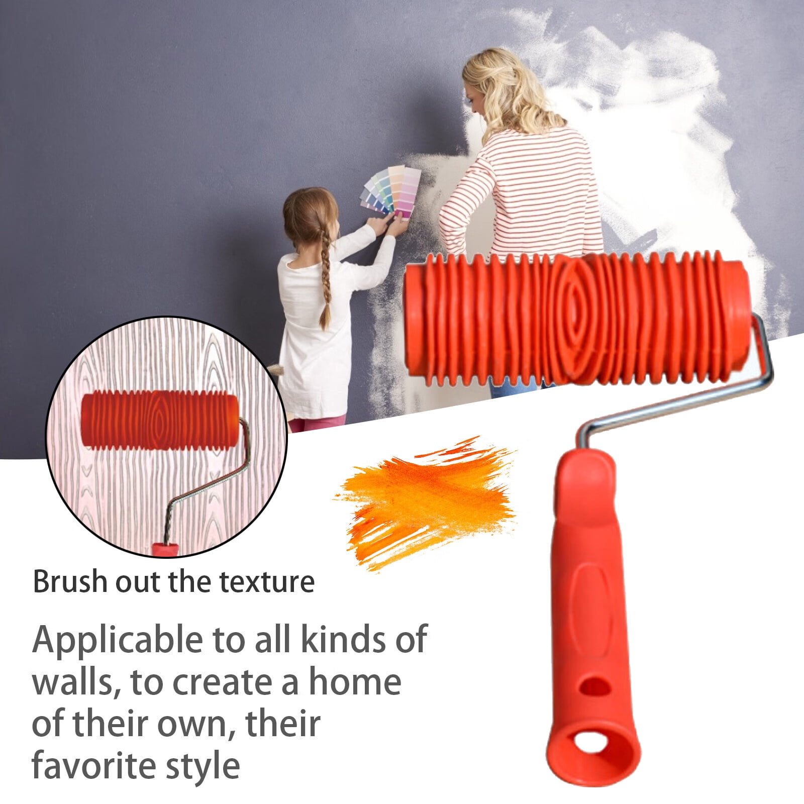 Buy AAR DIY Imitation Wood Grain Tool Wood Grain Roller Grain Painting