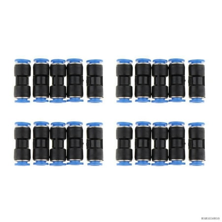 

20Pcs Pneumatic Quick Push In Fitting Straight Connector Air Water Hose Tube