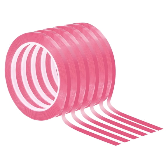 Uxcell 1/4" Graphic Tape for Crafting and Creating Lines Borders, Pink, 6 pack