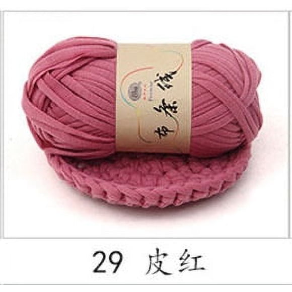 wholesale 1000g=10ball Thick Cloth Fabric Strip Yarn 100% Polyester Craft Hand Knitting Crochet DIY Cushion Blanket Cloth Strip