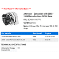 thumbnail image 2 of Alternator - Compatible with 2003 - 2006 Mercedes-Benz SL500 Base 2004 2005, 2 of 2