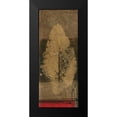 thumbnail image 2 of Kikani, Umang 8x14 Black Modern Framed Museum Art Print Titled - Golden Leaf I, 2 of 5