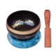 thumbnail image 1 of Cuenco cantante Juego de cuencos tibetanos con cuenco de sonido de metal hecho a mano de 8,5 cm / 3,3 pulgadas y cojín suave (entrega de colores aleatorios) y percutor de madera para meditación, sonid Meterk Cuenco cantante, 1 of 6