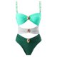 thumbnail image 3 of Trajes de baño tankini para mujer Trajes de baño de dos piezas con tirantes ajustables y hebilla de metal en bloques de color para mujer Trajes de baño para mujer Trajes de baño tankini para mujer, 3 of 5