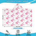 thumbnail image 2 of Pink Breast Cancer Hooded Bath Towel，60"x35" for Ages 3 To 12 Kids, Quick Dry Lightweight Soft Microfiber Hood Beach Towel Cover Up for Kids, 2 of 7