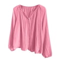 thumbnail image 3 of Sun Protection Shirt Summer Shirts for Women Lightweight Outdoor Hiking Running Beach s for Women Full Zip Thin Shirts for Women Lightweight,Pink,L, 3 of 8