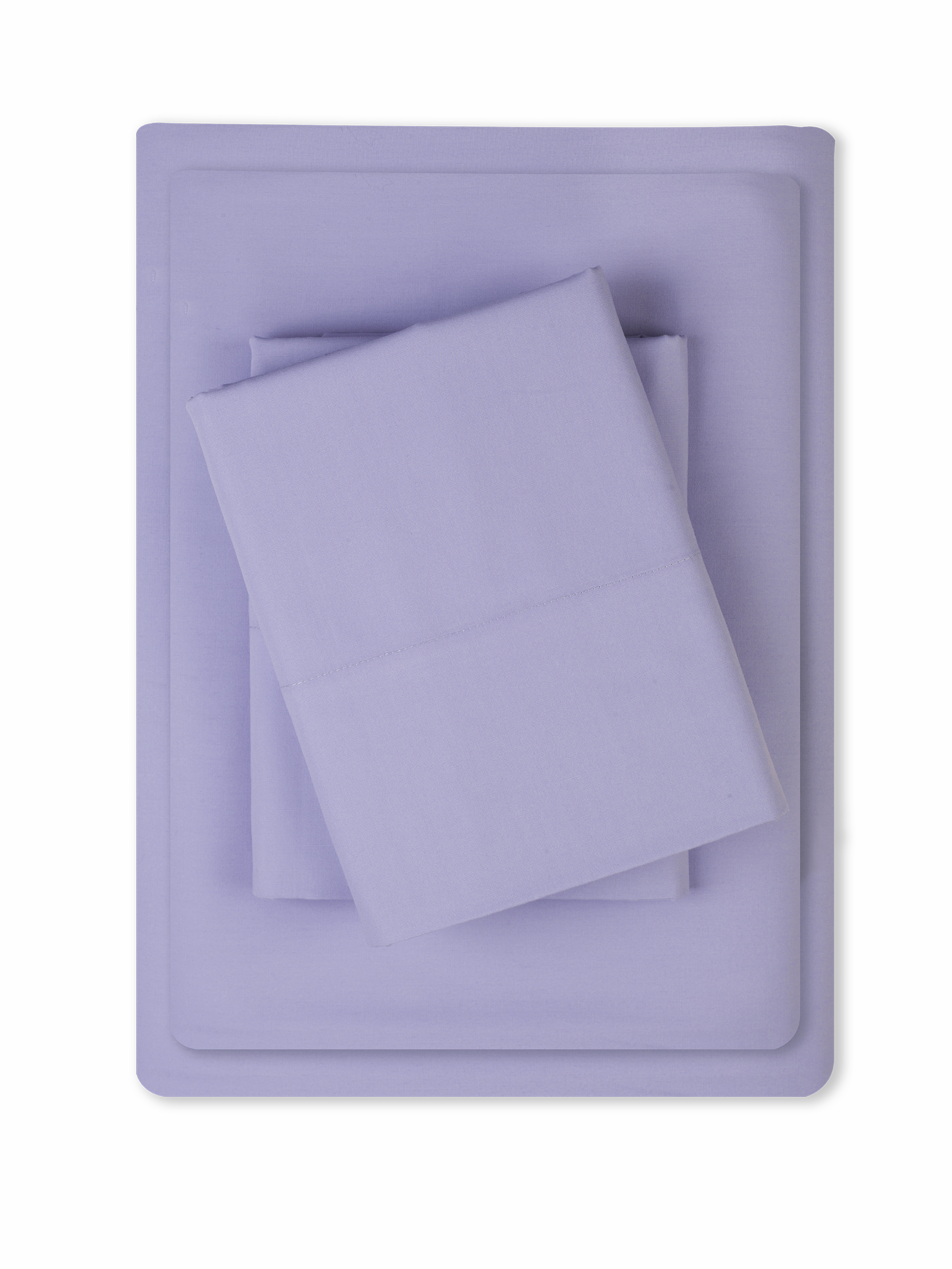 Mainstays 300 Thread Count Easy Care Percale Sheet Set, Full, Purple