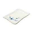thumbnail image 3 of Excellante Blue bamboo melamine dinnerware collection 8 1/2" x 5 1/2" wave shape BBQ plate, comes in dozen, 3 of 4