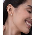 thumbnail image 4 of Layered Geometric Square Stud Earrings - 18K Gold Plated 3D Diamond-Shape Studs with Micro-Pave Cubic Zirconia for Women and Teens, 4 of 4