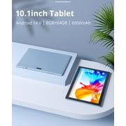 10 inch Tablet Android 15 Tablets, 8GB RAM 32GB ROM 1TB Expandable, Quad-Core Processor Tablet PC, 1280x800 IPS HD Touch Screen, 6000mAh Battery, 2MP+8MP Dual Camera, WiFi6, BT, GMS, Blue