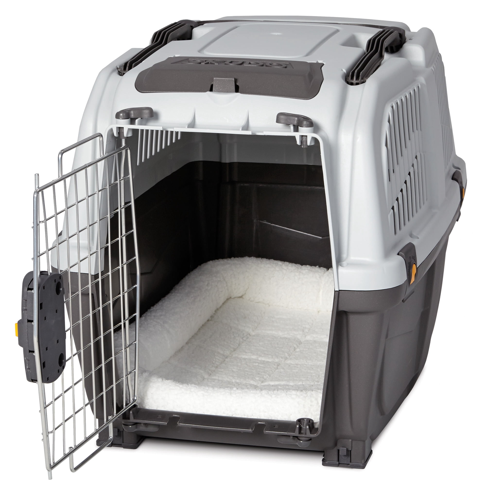 MidWest QuietTime Soft White Fleece Plastic Carrier Bed, 36"