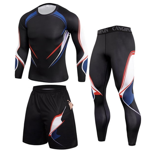 Ropa deportiva de ocio para hombres Ropa de ciclismo Ropa de baloncesto Pantalones de manga larga de secado rápido de tres piezas Fridja hfkajh101309