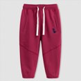 thumbnail image 4 of Gibobby Boys Pants Toddler Boys Joggers Pants 12 Months 2T 3T 4T 5T Kids Athletic Soft Sweatpants With Pocket Drawstring Toddler Jogger Pants(12-18 Months,Red), 4 of 4