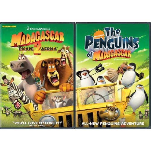 Madagascar Escape 2 Africa Nickelodeon S Penguins Of Madagascar Double Feature Widescreen Walmart Com Walmart Com