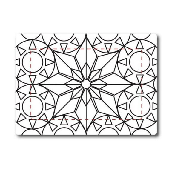 Christmas Star Picture Frame DIY Holiday Magnet Decal, 5x7 Inches with 3.5x5.5 Inch Cut-Out Center