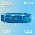 thumbnail image 2 of Intex 28211EH 12' x 30" Metal Frame Round Above Ground Swimming Pool with Pump, 2 of 8