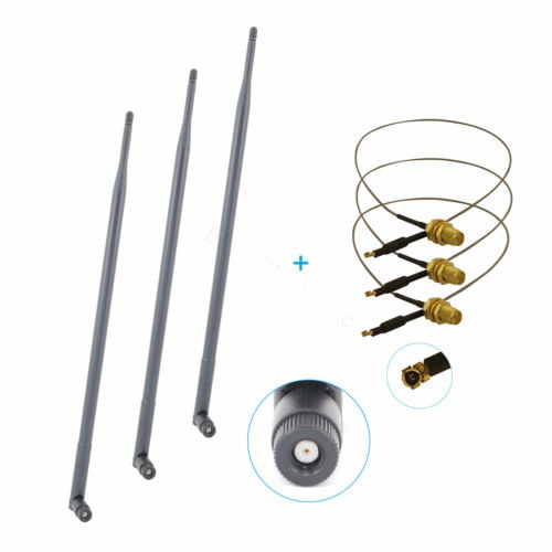 U.fl Cable Mod Kit for Belkin F7D8301 N600 3 9dBi RP-SMA 2.4/5ghz WiFi Antenna 