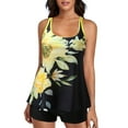 thumbnail image 1 of FVWITLYH bikini set Plus Size Tankini Swimsuits For Women Two Piece Bathing Suits Tummy Control Long Torso Tank Tops With Boyshorts, 1 of 5