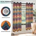 thumbnail image 3 of Yayeee Window Curtains Set of 2 for Living Room Light Filtering 63"x42", Brown Geometric, 3 of 7