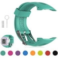 thumbnail image 1 of Correa de reloj de pulsera de repuesto de silicona suave ajustable con pasadores de herramientas compatible con Garmin Forerunner 10 Forerunner 15 GPS Running Watch, 1 of 8