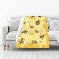 thumbnail image 6 of Bee Blanket Cozy Fluffy Honey Bee Fleece Throw Blankets for Girls Women Plush Soft Warm Bee Lightweight Flannel Gifts Blanket for Adult Kids 50"X40", 6 of 6
