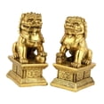 thumbnail image 4 of 2 figuras de leones guardianes de perro Fu, decoración de escritorio, multiusos, tradicionales 5cmx4cmx7cm, 4 of 9