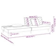 thumbnail image 4 of vidaXL Adult 2-Seater Sofa Bed with Two Pillows - Black Velvet, 4 of 5